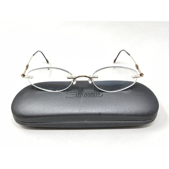 Silhouette M7374 /20 V 6059 19mm Frames Rim Less Eyeglasses Gold Brown main image 5